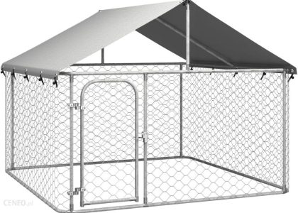 Vidaxl Kojec Z Zadaszeniem Dla Psa 200x200x150cm (171498)