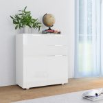Vidaxl Komoda Biała Na Wysoki Połysk 71 35 X 76 Cm Płyta Wiórowa