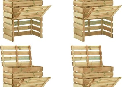 Vidaxl Kompostowniki Z Listew 4szt. 80X50X100cm Impregnowana Sosna