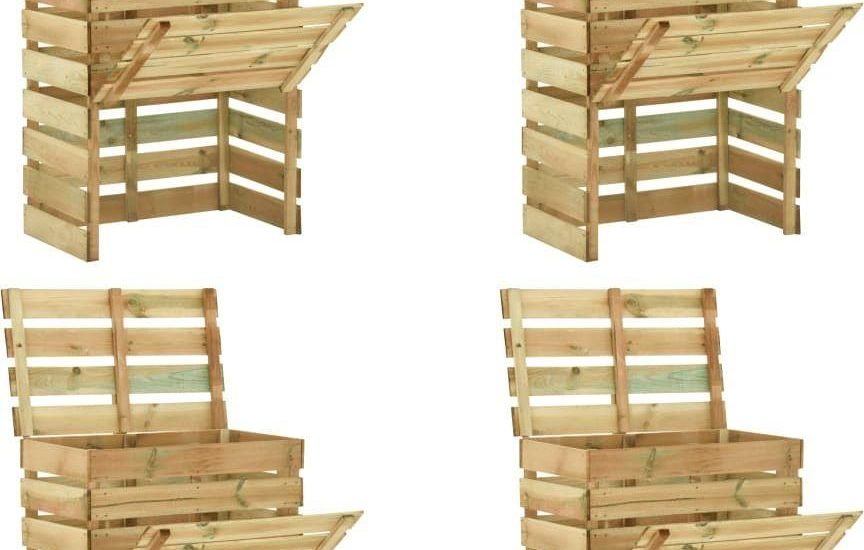 Vidaxl Kompostowniki Z Listew 4szt. 80X50X100cm Impregnowana Sosna