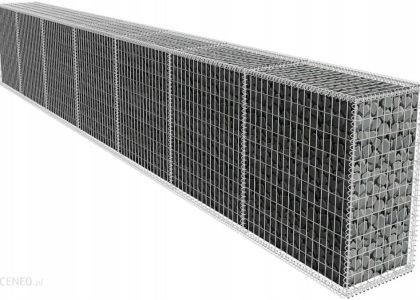 Vidaxl Kosz Gabionowy Podłużny Z Pokrywą 600X50X100 Cm