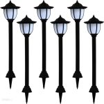Vidaxl Lampy Solarne 6 Szt. Led Czarne (277138)