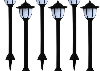 Vidaxl Lampy Solarne 6 Szt. Led Czarne (277138)
