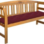 Vidaxl Ławka Ogrodowa Z Poduszką 157cm Lite Drewno Akacjowe
