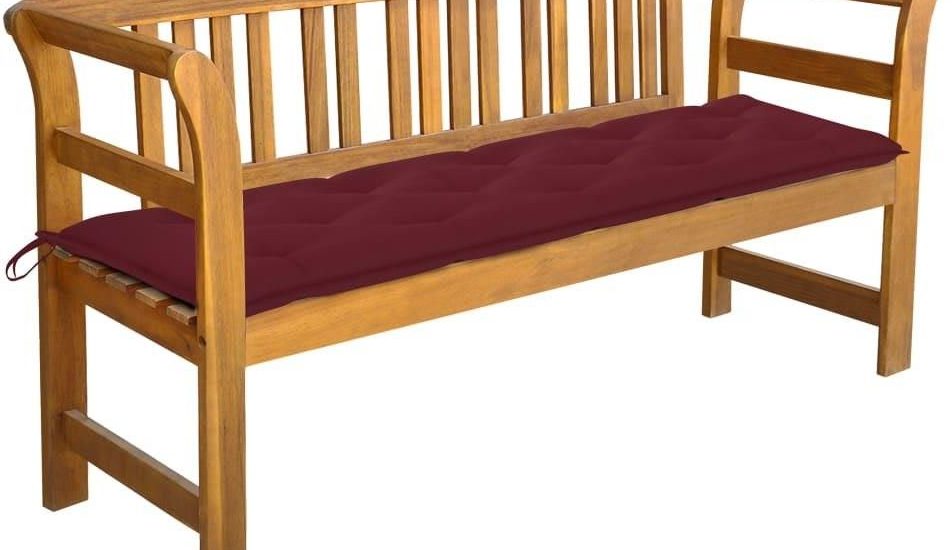 Vidaxl Ławka Ogrodowa Z Poduszką 157cm Lite Drewno Akacjowe
