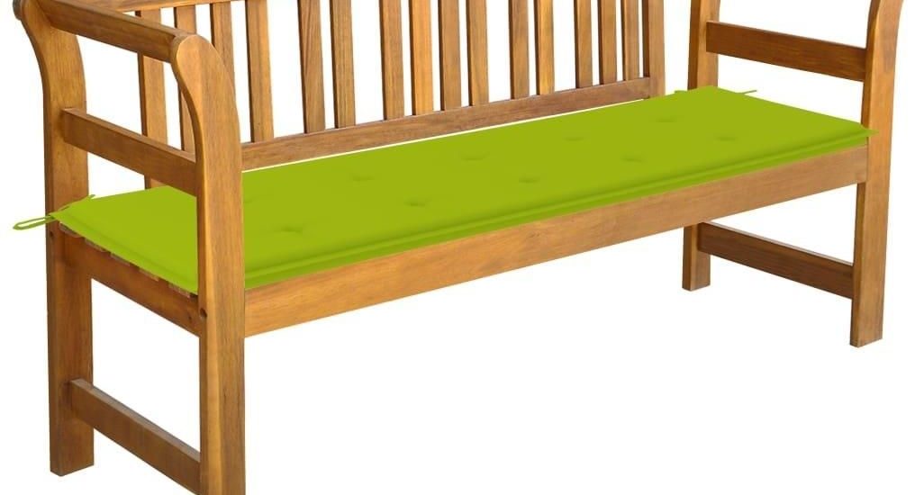 Vidaxl Ławka Ogrodowa Z Poduszką 157cm Lite Drewno Akacjowe
