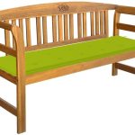 Vidaxl Ławka Ogrodowa Z Poduszką 157cm Lite Drewno Akacjowe