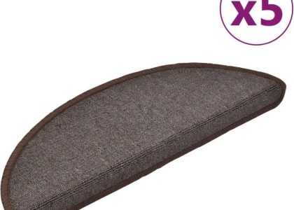 Vidaxl Nakładki Na Schody 5 Szt. 65X28 Cm Kawowy Brąz (149758)