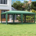 Vidaxl Namiot Imprezowy Z 6 Ścianami Z Siatki Zielony 6x4m Hdpe 319258