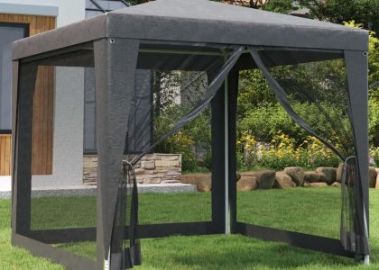 Vidaxl Namiot Z 4 Ścianami Z Siatki Antracytowy 2,5×2,5m Hdpe 319224