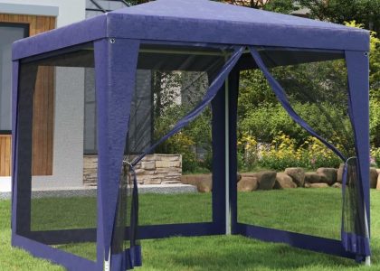 Vidaxl Namiot Z 4 Ścianami Z Siatki Niebieski 2,5×2,5m Hdpe 319222