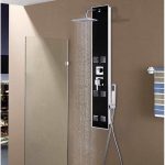 vidaXL Panel Prysznicowy Szkło 18x421x120cm Czarny