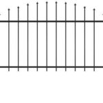 Vidaxl Panele Ogrodzeniowe Z Grotami Stal (1,25-1,5) X 5,1 M Czarne
