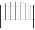 Vidaxl Panele Ogrodzeniowe Z Grotami Stal 1.25-1.5 X11.9 M Czarne 277736