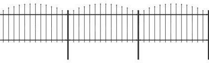 Vidaxl Panele Ogrodzeniowe Z Grotami Stal 1.25-1.5 X11.9 M Czarne 277736