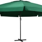 Vidaxl Parasol Ogrodowy Na Słupku Aluminiowym, 600 Cm, Zielony 47371