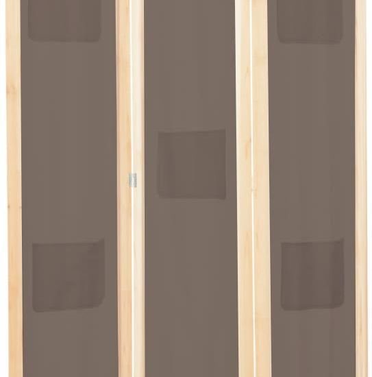 Vidaxl Parawan 3Panelowy Brązowy 120X170X4 Cm Tkanina