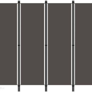 VidaXl Parawan 4 panelowy antracytowy 200x180cm