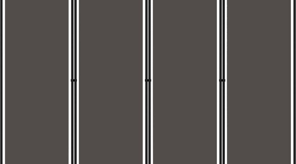 VidaXl Parawan 4 panelowy antracytowy 200x180cm