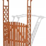 Vidaxl Pergola Ogrodowa Z Bramką Lite Drewno 120X60X205 Cm 43372