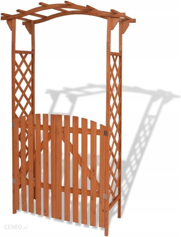 Vidaxl Pergola Ogrodowa Z Bramką Lite Drewno 120X60X205 Cm 43372