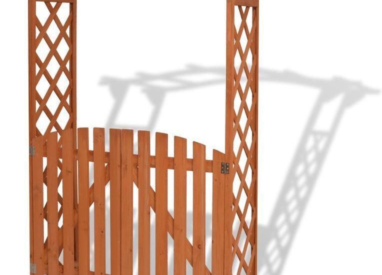 Vidaxl Pergola Ogrodowa Z Bramką Lite Drewno 120X60X205Cm