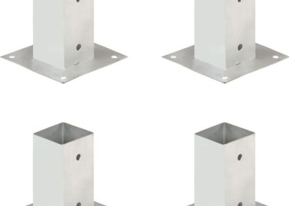 Vidaxl Podstawy Słupów, 4Szt. Galwanizowany Metal, 71 Mm