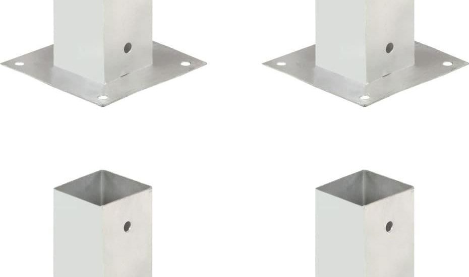Vidaxl Podstawy Słupów, 4Szt. Galwanizowany Metal, 71 Mm
