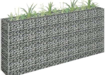 Vidaxl Podwyższona Donica Gabionowa Galwanizowana Stal 180X30X90cm