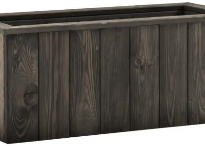 Vidaxl Podwyższona Donica Ogrodowa Szara 74X32X30 Cm Drewno Sosnowe