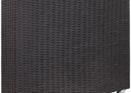 Vidaxl Podwyższona Donica Z 4 Wkładami 80X22X79cm Rattan Pe Brązowa