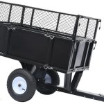 vidaXL Przyczepka do kosiarki ogrodowej z odchylaną platformą 150 kg