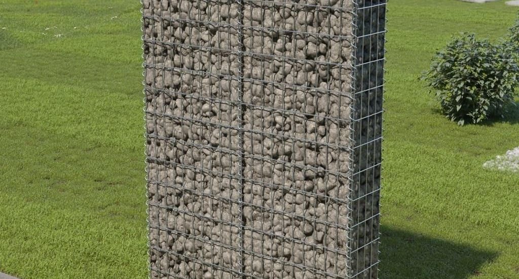 Vidaxl Ściana Gabionowa Z Pokrywami Galwanizowana Stal 100X20X150Cm