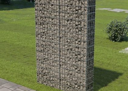 Vidaxl Ściana Gabionowa Z Pokrywami Galwanizowana Stal 100X20X150Cm