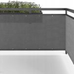 Vidaxl Shumee Osłona Balkonowa Mata Pe Na Taras Balkon 1X6M Pe100600Szary