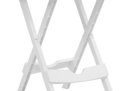vidaXL Składany stół ogrodowy, 45,5×38,5×50 cm, biały