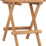Vidaxl Składany Stolik Ogrodowy 50X50X50cm Lite Drewno Tekowe