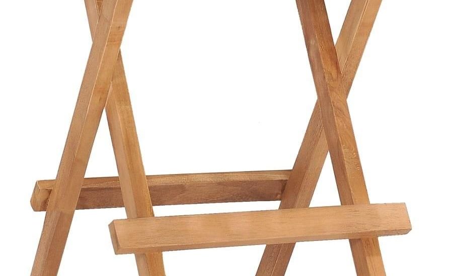 Vidaxl Składany Stolik Ogrodowy 50X50X50cm Lite Drewno Tekowe