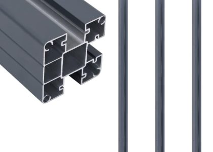 Vidaxl Słupki Ogrodzeniowe 3Szt. Ciemnoszare 185cm Aluminium