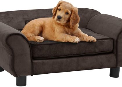 Vidaxl Sofa Dla Psa Brązowa 72X45X30Cm Pluszowa