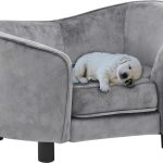 Vidaxl Sofa Dla Psa Szara 69X49X40Cm Pluszowa