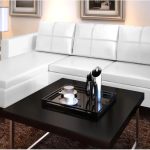 Vidaxl Sofa Z Białej Sztucznej Skóry 3 Osobowa L