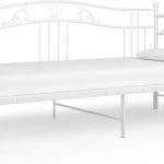Vidaxl Sofa Z Wysuwaną Ramą Łóżka, Biała, Metalowa, 90X200 Cm 324765