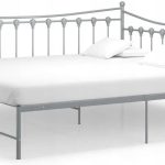 Vidaxl Sofa Z Wysuwaną Ramą Łóżka Szara Metalowa 90×200 324760