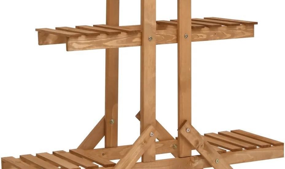 Vidaxl Stojak Na Kwiaty 83X25X83 Cm Drewno Jodłowe