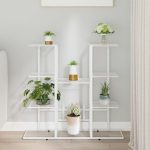 Vidaxl Stojak Na Kwiaty 94 5 X 25 X 89 Cm Biały Żelazo