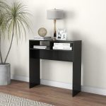 Vidaxl Stolik Konsolowy Czarny Wysoki Połysk 78X30X80 Cm Płyta 808303