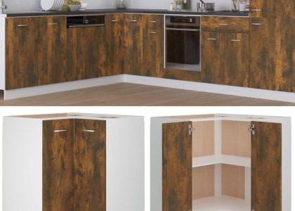Vidaxl Szafka Kuchenna Przydymiony Dąb 75 5X75 5X80 5 Cm 815582