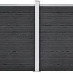VIDAXL SZARE PANELOWE OGRODZENIE WPC 353X106CM 3053247