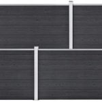 VIDAXL SZARE PANELOWE OGRODZENIE WPC 699X106CM 3053249